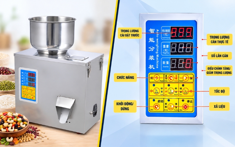 Đặc điểm máy định lượng cân hạt 100g 1 đầu Yamafuji F-100