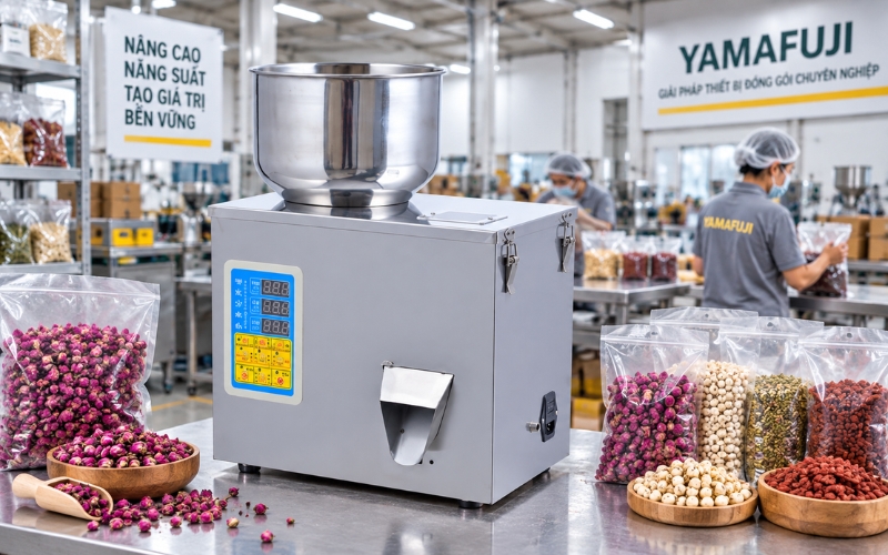 Máy định lượng cân hạt Yamafuji F-500