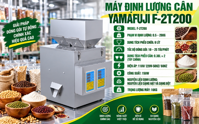 Thông số máy định lượng cân Yamafuji F-2T200