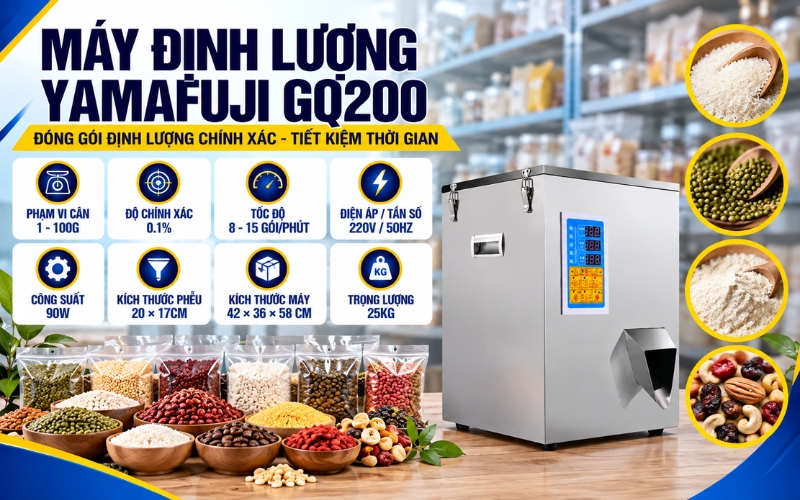 Thông số kỹ thuật máy định lượng Yamafuji GQ100
