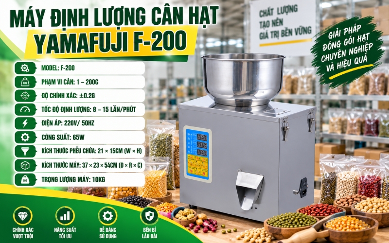 Thông số kỹ thuật máy định lượng Yamafuji F-200