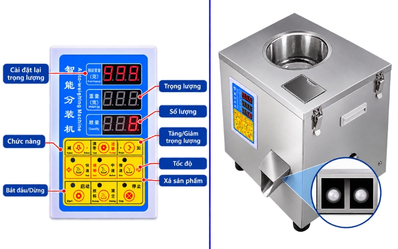 Review chi tiết máy định lượng cân đếm sợi Yamafuji GQ200