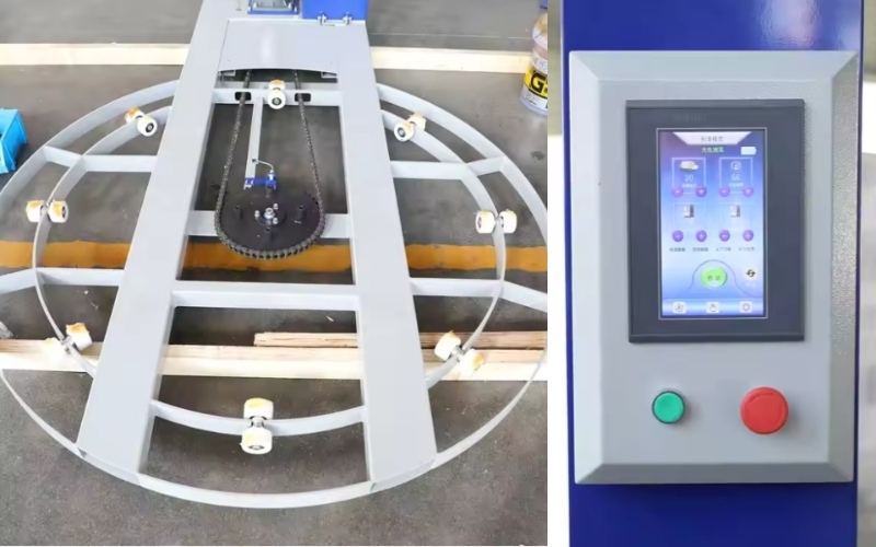 Hệ thống điều khiển máy quấn màng co thùng carton