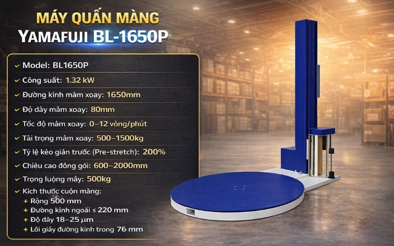Máy quấn hàng pallet Yamafuji BL-1650P