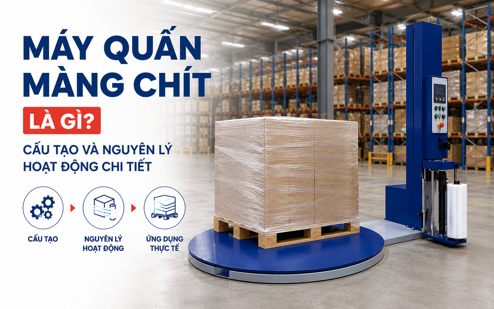 Máy quấn màng chít là gì? Cấu tạo và nguyên lý hoạt động chi tiết