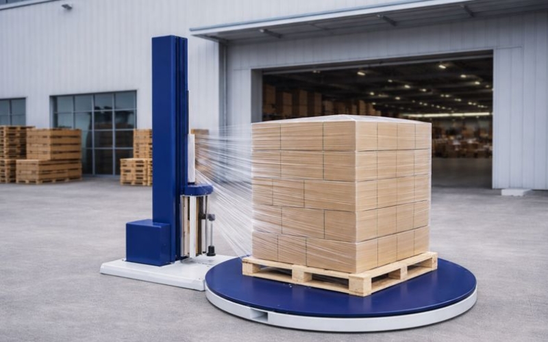 Máy quấn màng pallet mâm xoay