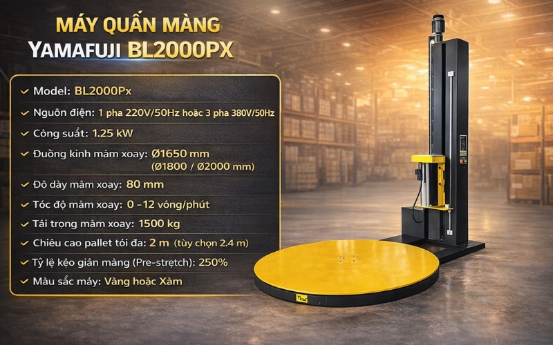 Máy quấn pallet BL2000PX New