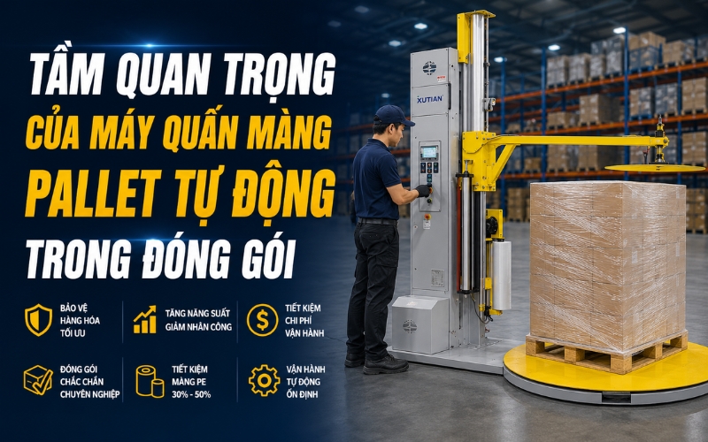 Tầm Quan Trọng Của Máy Quấn Màng Pallet Tự Động Trong Đóng Gói