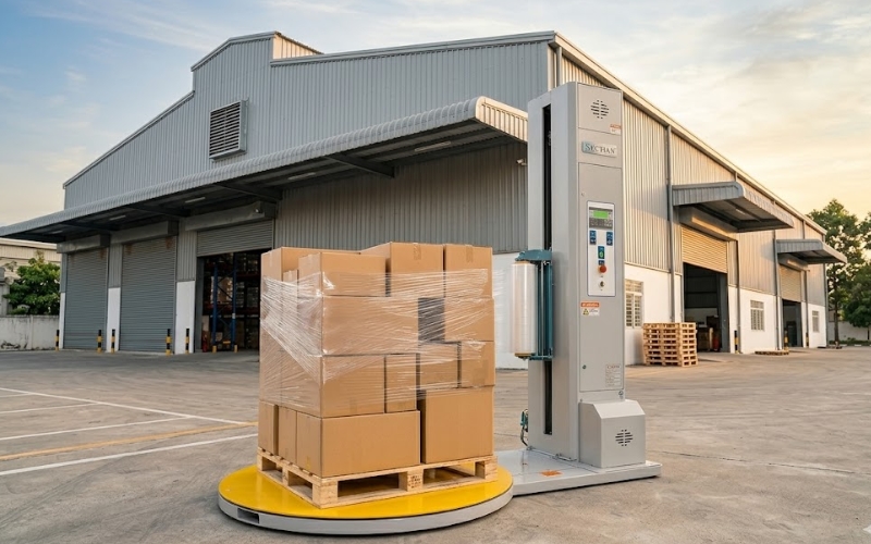 Tiêu chí chọn máy quấn màng pallet chuẩn cho doanh nghiệp