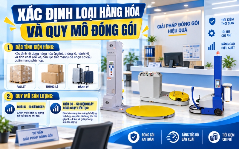 Xác định đúng loại hàng hóa và quy mô đóng gói