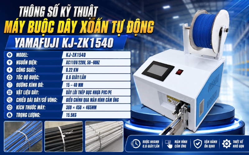 Thông số máy buộc dây Yamafuji KJ-ZK1540