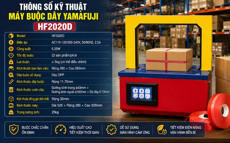 Thông số máy buộc dây Yamafuji HF2020D