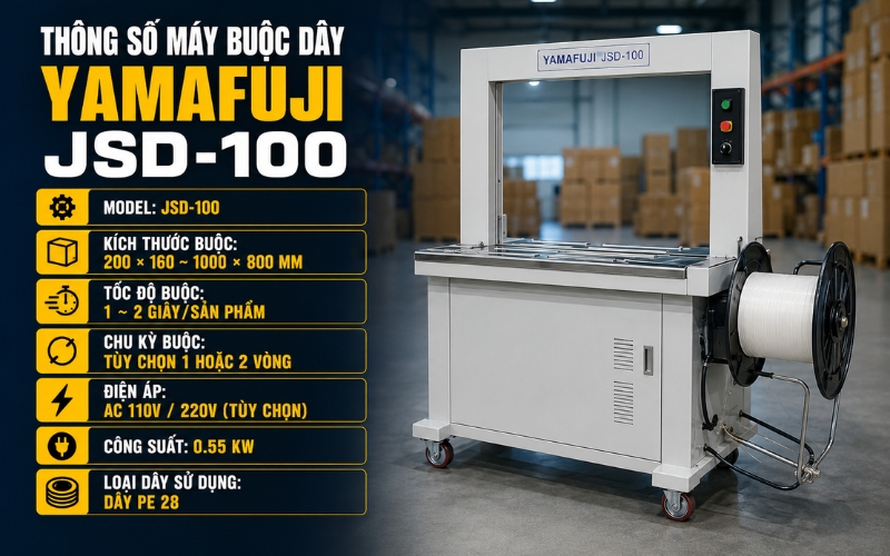 Thông số máy buộc dây Yamafuji JSD-100
