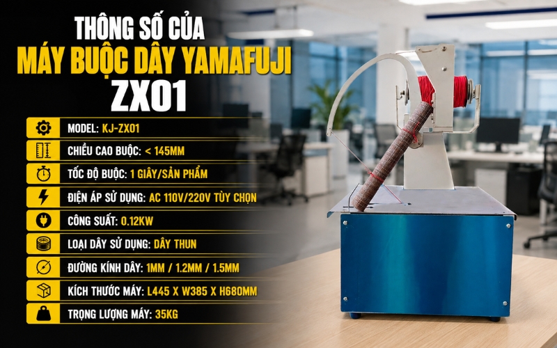 Thông số của máy buộc dây Yamafuji ZX01
