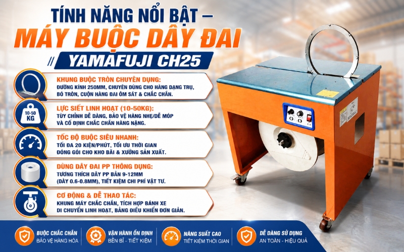 Tính năng nổi bật của máy Yamafuji CH25