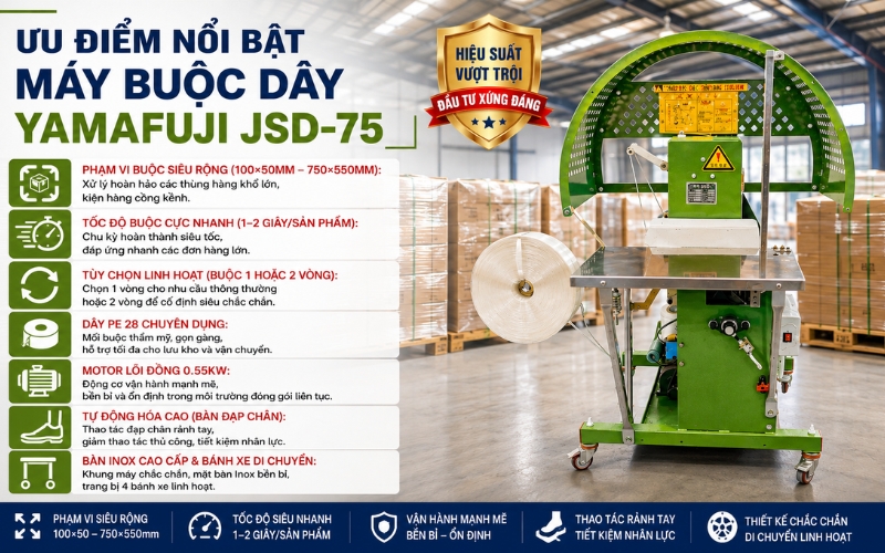 Ưu điểm máy buộc dây Yamafuji JSD-75