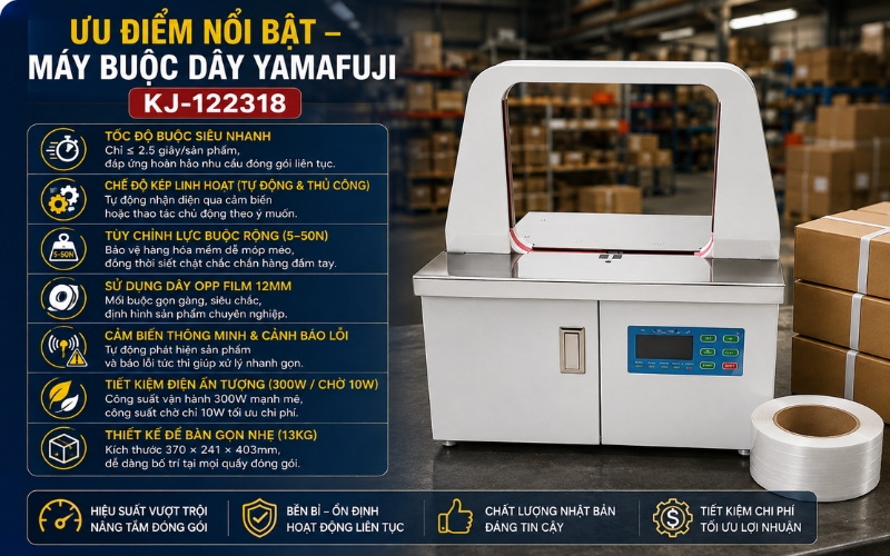 Ưu điểm nổi bật của máy Yamafuji KJ-122318