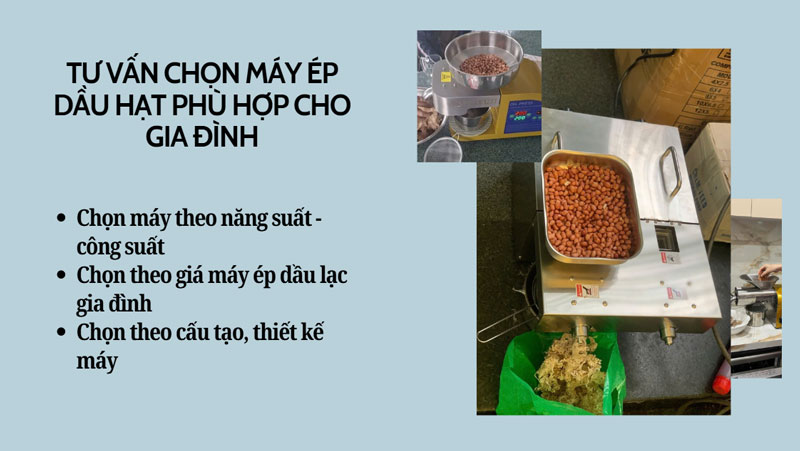 Tư vấn chọn máy ép dầu hạt phù hợp cho gia đình