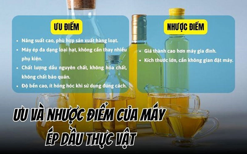 Ưu nhược điểm máy ép dầu công nghiệp 