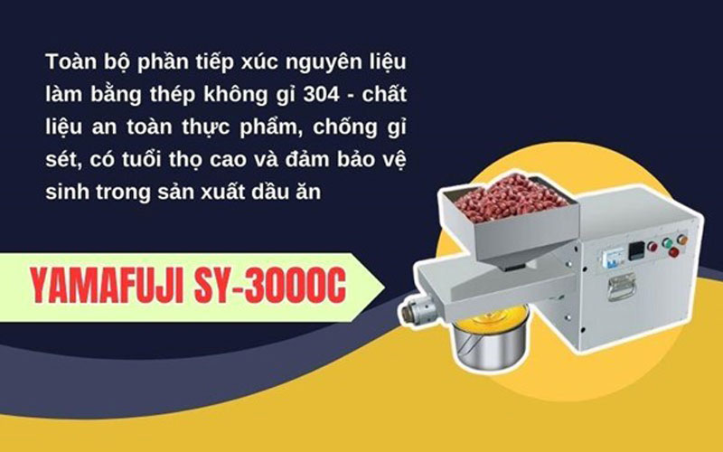 Máy ép dầu công nghiệp Yamafuji SY-3000C (25-30kg/giờ)