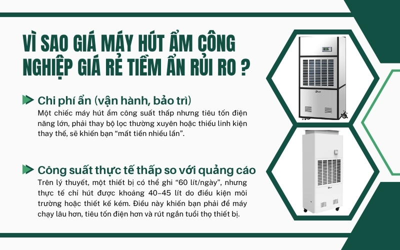  Vì sao giá máy hút ẩm công nghiệp giá rẻ tiềm ẩn rủi ro?