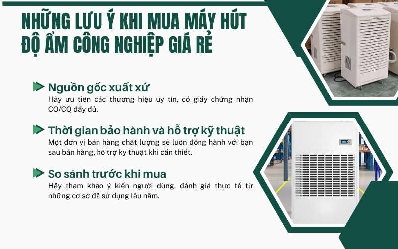 Những lưu ý khi mua máy hút độ ẩm công nghiệp giá rẻ