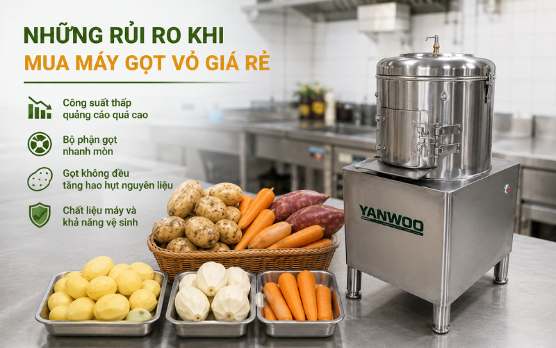 Những rủi ro khi mua máy gọt vỏ giá rẻ