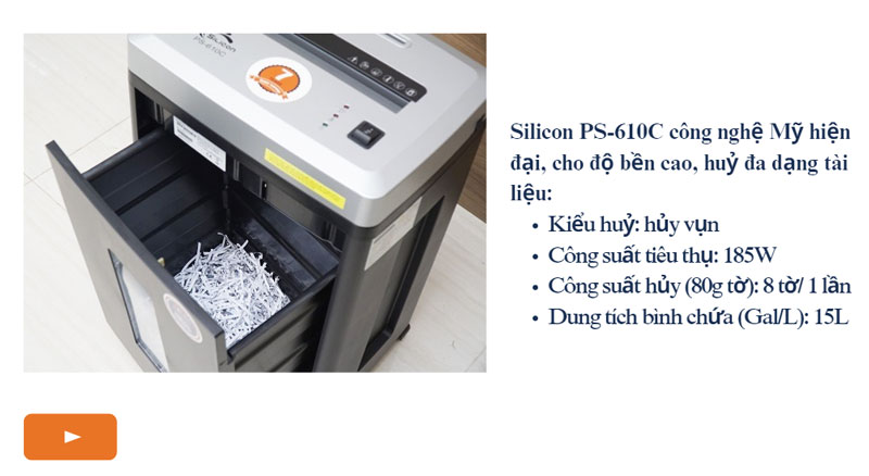 Silicon PS-610C máy huỷ vụn đa năng