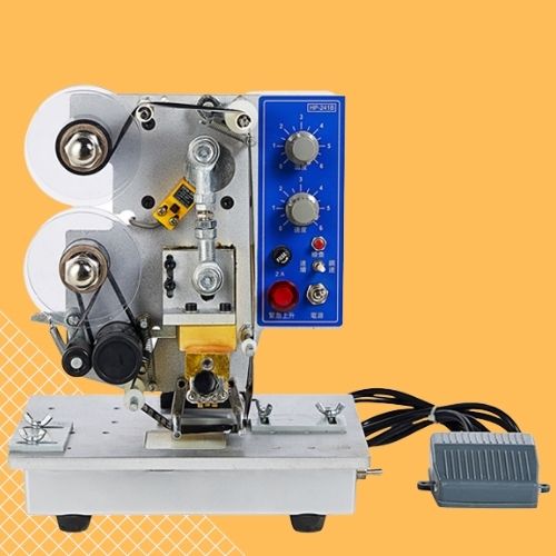 Máy in date bán tự động thiết kế nhỏ gọn, chắc chắn