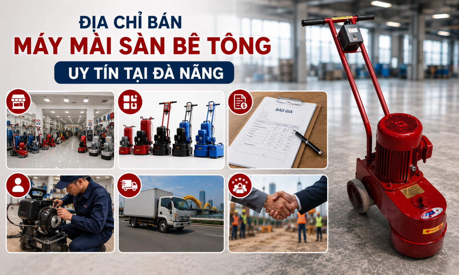 Địa chỉ bán máy mài sàn bê tông uy tín tại Đà Nẵng