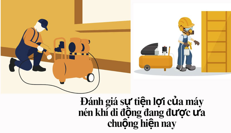 Đánh giá sự tiện lợi của máy nén khí di động đang được ưa chuộng hiện nay