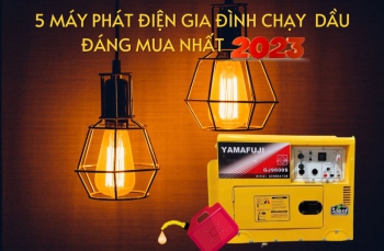 5 máy phát điện gia đình chạy dầu đáng mua nhất 2023