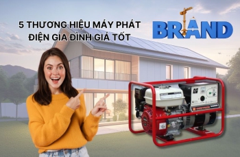 5 thương hiệu máy phát điện gia đình giá Tốt