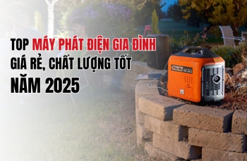 Top máy phát điện gia đình giá rẻ, chất lượng tốt năm 2025