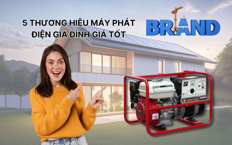 5 thương hiệu máy phát điện gia đình giá Tốt