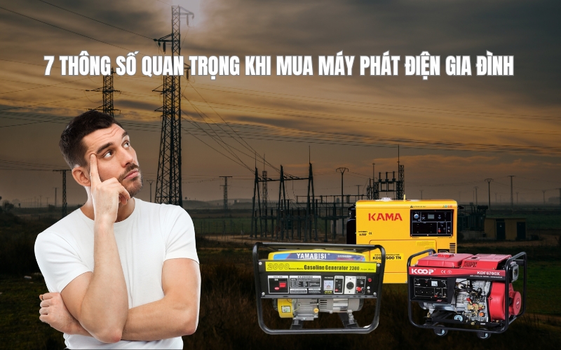 7 thông số quan trọng khi mua máy phát điện gia đình