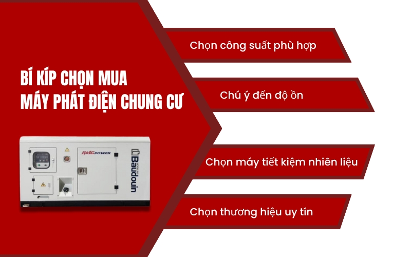 Bí kíp chọn mua máy phát điện chung cư