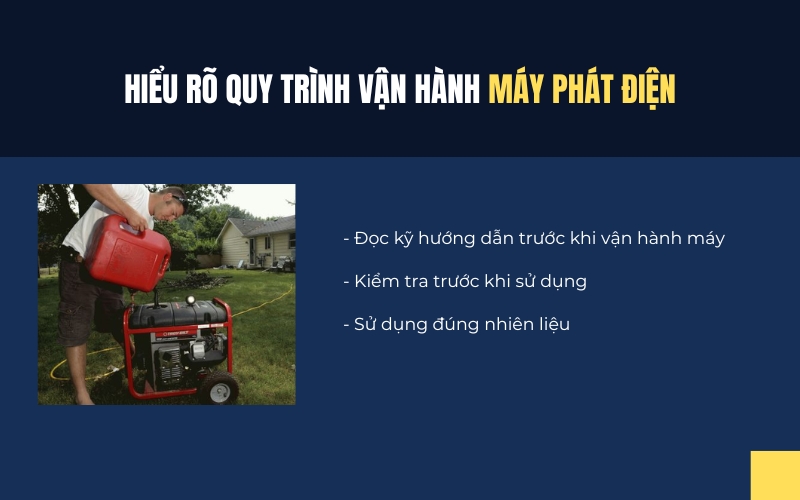 Hiểu rõ quy trình vận hành máy phát điện