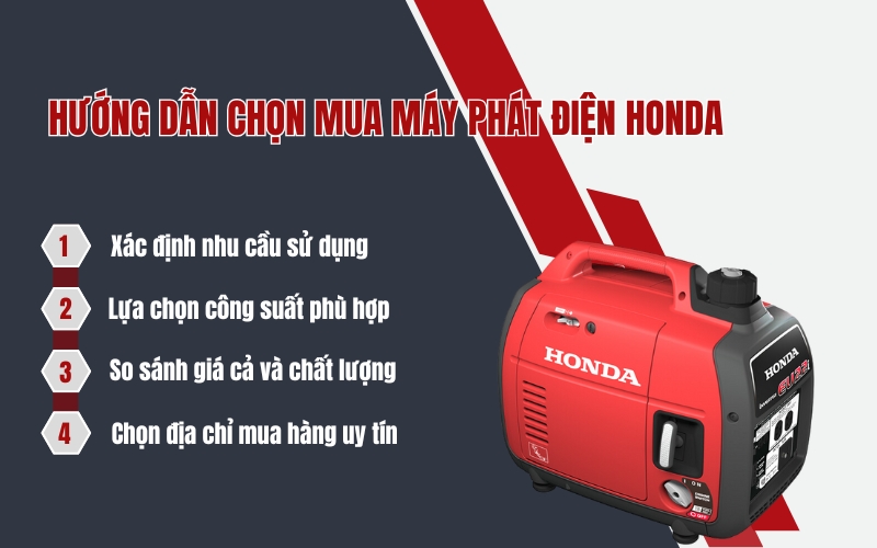 Hướng dẫn chọn mua máy phát điện Honda