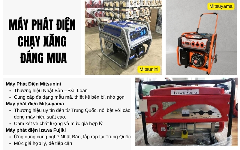 Máy Phát Điện Chạy Xăng Đáng Mua