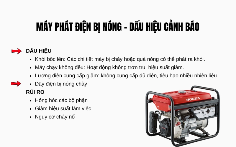 Máy phát điện bị nóng – Dấu hiệu cảnh báo