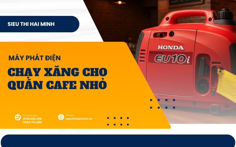 Máy phát điện chạy xăng cho quán cafe nhỏ