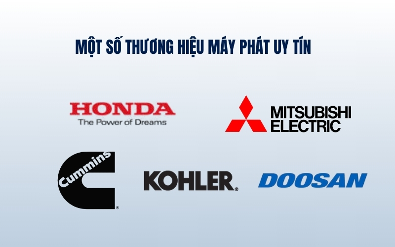Một số thương hiệu máy phát uy tín
