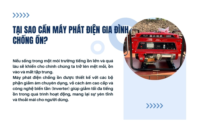 Tại sao cần máy phát điện gia đình chống ồn?
