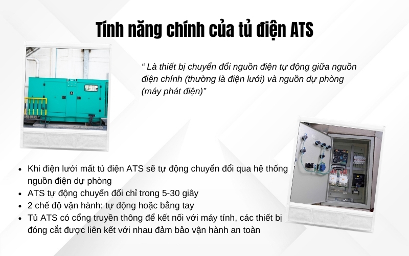 Tính năng chính của tủ điện ATS