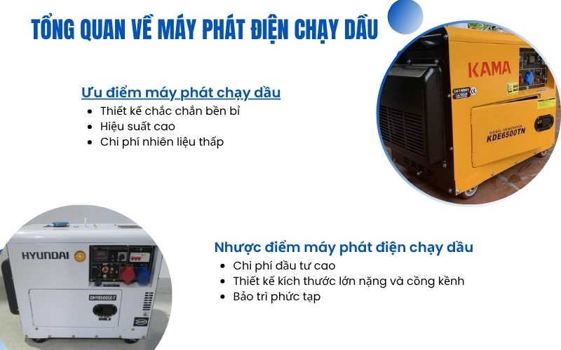 Tổng quan về máy phát điện chạy dầu