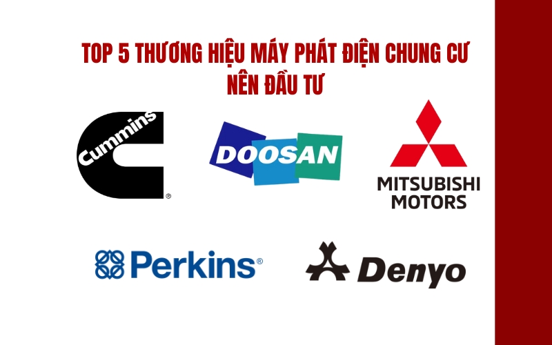 Top 5 thương hiệu máy phát điện chung cư nên đầu tư
