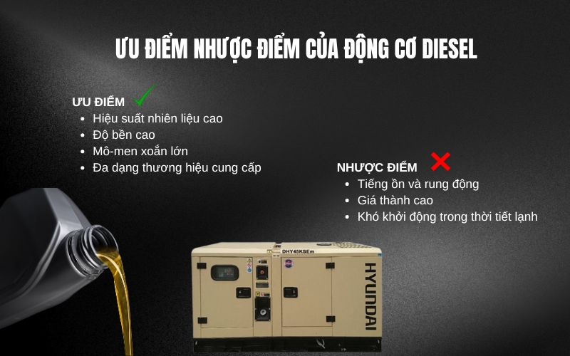 Ưu điểm nhược điểm của động cơ diesel