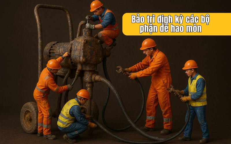 Bảo trì định kỳ các bộ phận dễ hao mòn