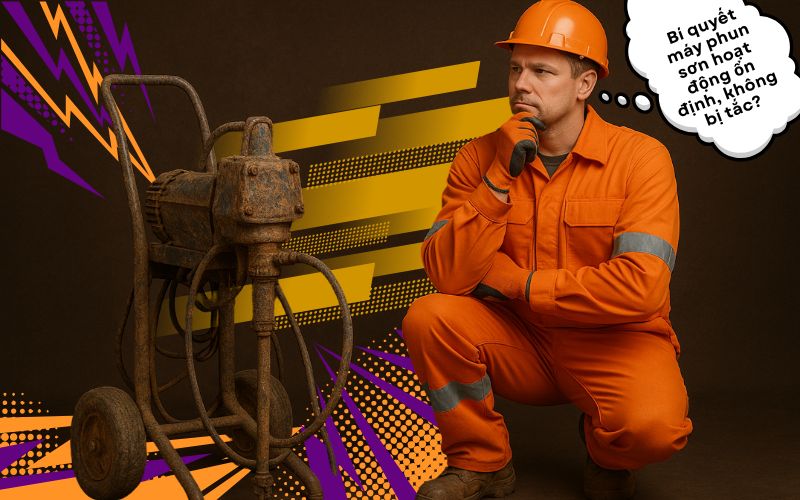 Bí quyết máy phun sơn hoạt động ổn định, không bị tắc?